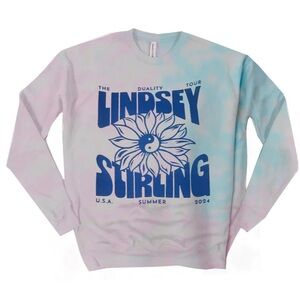 Lindsey Stirling Duality Tour Tie-Dye Crewneck Sweatshirt Small